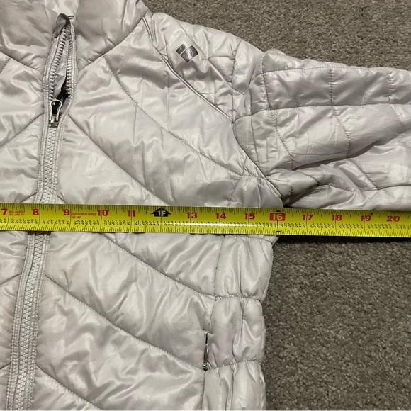 Obermeyer Girls Puffer Jacket Size M Light Gray Full-Zip Pockets - Picture 10 of 14